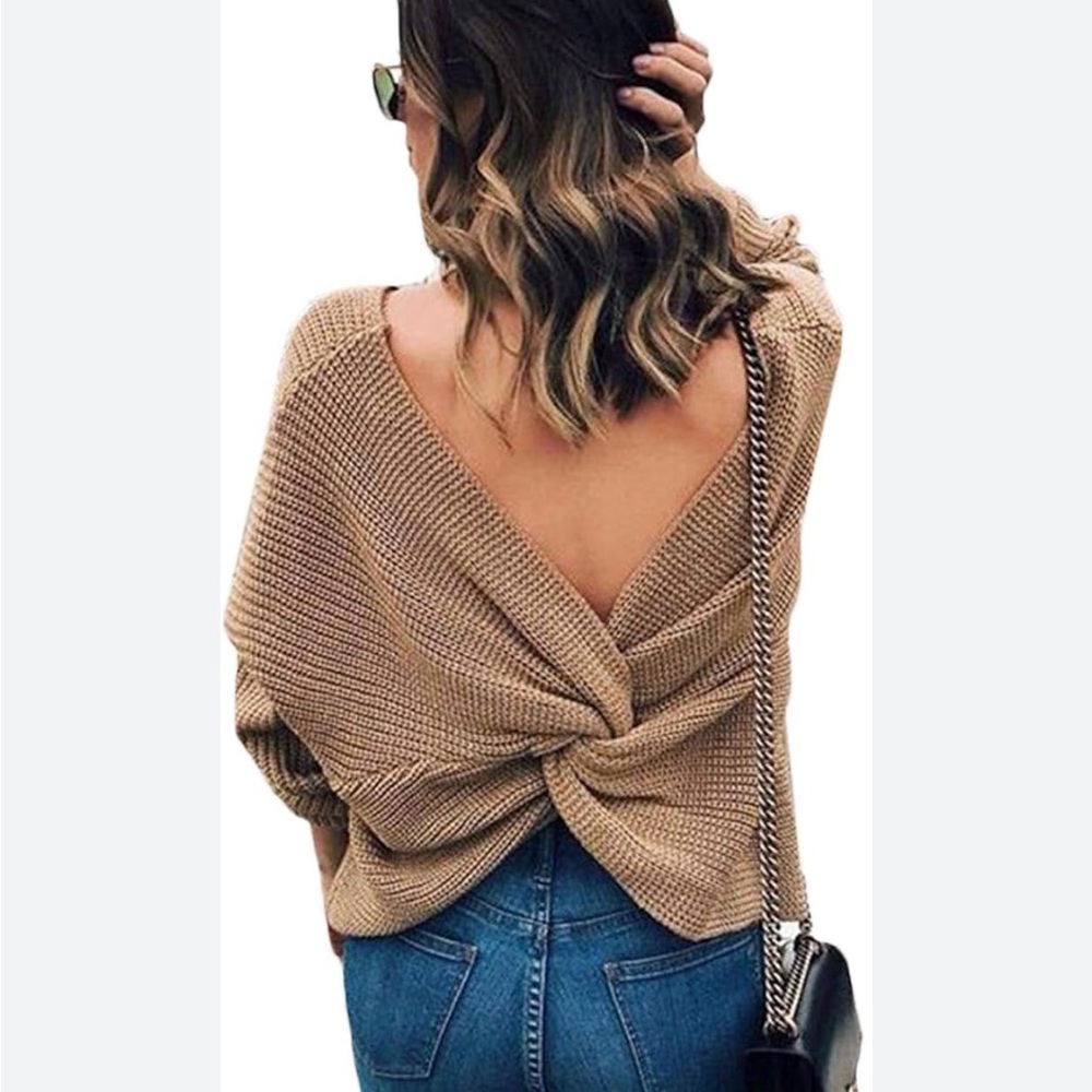 Love Tree Beige Knit Sweater